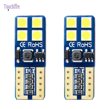 2Pcs T10 W5W 194 Canbus Car Bulb Error Free 3030smd 8LED Interior Reading License plate Dome Side marker trunk Light 6000k White